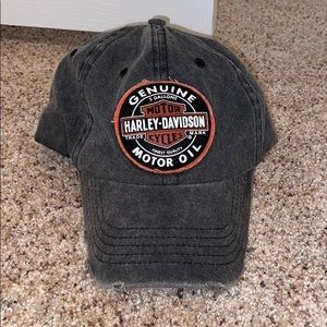 Harley Davidson Motor Oil Vintage Distressed Hat